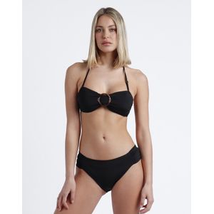 Admasvoor vrouwen. 15345-0-000110 Bikini Bandeau Shell zwart (48), Casual, Strandkleding, Polyamide