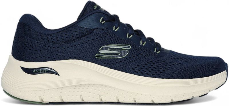 Skechersvoor mannen. 232700 Arch Fit 2.0 navy schoenen (45), Plat, Veters, Casual, Marineblauw