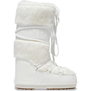 Moon Bootvoor vrouwen. 80D1408900 Icon imitatiebontlaarzen zwart (42/44), Plat, Geen, Casual, Sneeuw