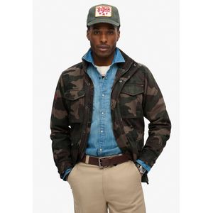 Superdryvoor mannen. M5011946A Militair jack Rookie bruin, groen (XL), Casual, Camouflage, Katoen