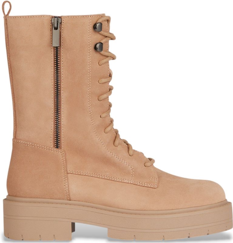 GEOXvoor vrouwen. D36VDJ 22 Spherica Ec7 bruine laarzen (38), Leer, Plat, 1 tot 3 cm, Ritssluiting, Casual