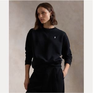 Polo Ralph Laurenvoor vrouwen. 211943006003 Fleece trui zwart (L), Casual, Katoen