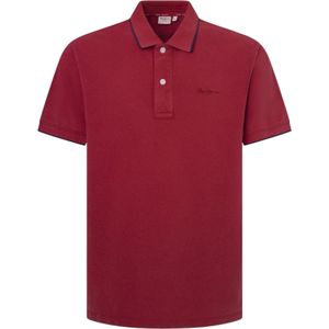 Pepe Jeansvoor mannen. PM542207 Polo John Gd Ss kastanjebruin (XL), Casual, Granaatappel, Korte mouwen, Duurzaam