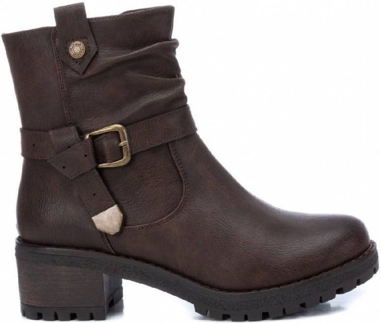 Refreshvoor vrouwen. 170143 Enkellaarsjes 170143 bruin -Hoogte hak: 5cm (36), 5 tot 8 cm, Ritssluiting, Casual