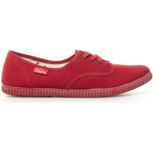 Victoriavoor vrouwen. 126600 Antraciet canvas sportschoenen (35), Stof, Plat, Veters, Casual, Grijs