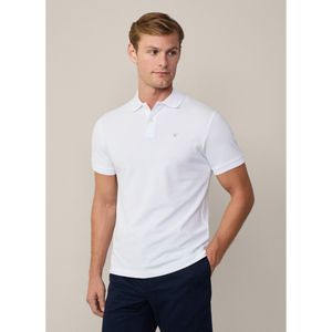 Hackett Londonvoor mannen. HM562363 Polo piqué slim fit wit (L), Casual, Katoen, Korte mouwen