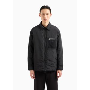 Armani Exchangevoor mannen. XM000031AF10323UC001 Zwarte caban jas (S), Casual, Polyester