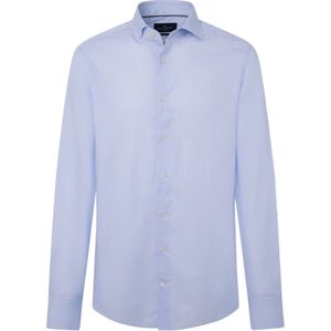 Hackett Londonvoor mannen. HM309975 Toverhemd Mel Stri blauw (S), Casual, Katoen, Lange mouwen