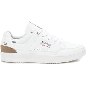 Xtivoor mannen. 14086801-CAMEL Sneakers140868 wit (40), Bruin, Plat, Veters, Casual