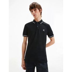 CALVIN KLEIN JEANS Slim Fit Polo TIPPING Black