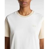 Vans - VN000JDKD0D1 - T-shirt - Beige - Katoen - Korte Mouwen