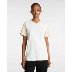 Vans - VN000JDKD0D1 - T-shirt - Beige - Katoen - Korte Mouwen