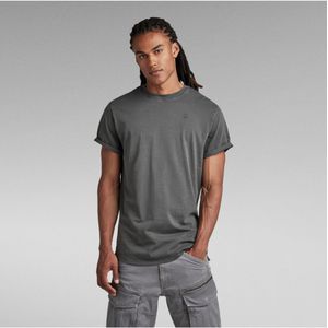 G-Starvoor mannen. D16396-D565-G477 Bruin Wimper T-shirt (XXS), Casual, Korte mouwen, Biologisch katoen, Duurzaam