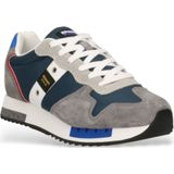 Blauer - QUEENS - Sneakers - Zwart - Geweven en Gewaxt Suède