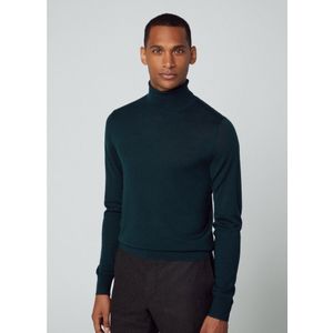 Hackett Londonvoor mannen. HM703034 Trui Merino Kraag groen (XXL), Casual, Wol, Lange mouwen