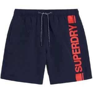 Superdryvoor mannen. M3010236A Grafisch 17 zwempak blauw (S), Strandkleding, Gerecycled polyester