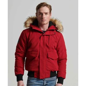 Superdryvoor mannen. M5011113A Everest rood bomberjack (XXL), Casual, Polyester, Lange mouwen