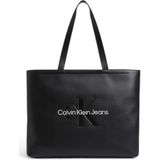 Calvin Klein Jeansvoor vrouwen. K60K612222 Grote slanke draagtas zwart (OSFA), Casual, Polyurethaan