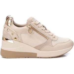 Xti - 14308502-BEIGE - Sportschoenen - Beige - Veters en Ritssluiting - Casual