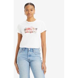 Levi'svoor vrouwen. 17369-2764 The Perfect Floral T-shirt wit (S), Casual, Katoen, Korte mouwen