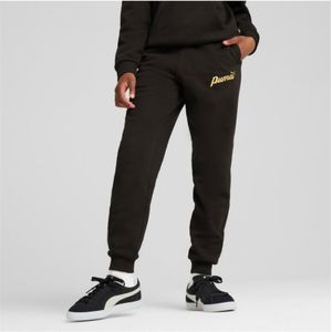 Pumavoor meisjes. 68279901 Gebreide broek ESS+ Script Metallic zwart (16años= 176cm), Sportief, Katoen, Meerdere sporten, Duurzaam, kinderkl