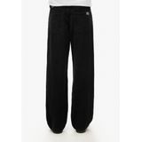 Superdry - W7011108A - Corduroy Broek - Zwart - Wijde Pijpen