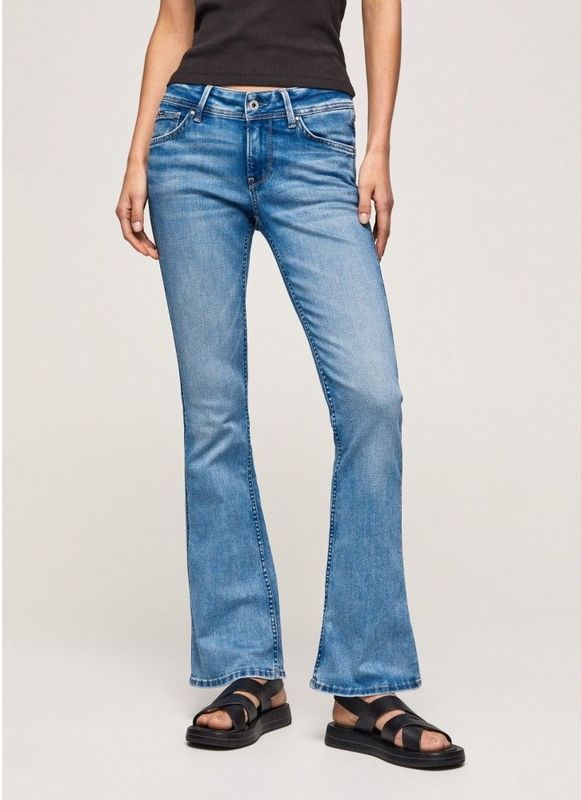 Pepe Jeans - PL204167MH9 - Jeans - Blauw - Casual - Katoen - Denim - Duurzaam