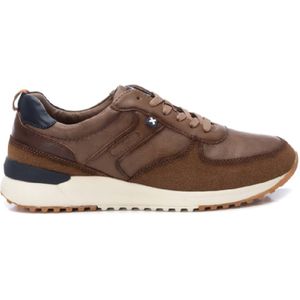 Xtivoor mannen. 14337602-CAMEL Trainers 143376 bruin (44), Plat, Veters, Casual