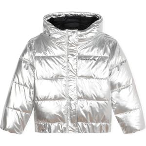 Karl Lagerfeldvoor meisjes. Z30233 Zilver gewatteerde anorak (16Años= 174cm), Casual, Polyester, kinderkleding