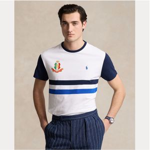 Polo Ralph Laurenvoor mannen. 710944676001 Klassiek Fit Italië T-shirt wit (XL), Casual, Katoen, Korte mouwen