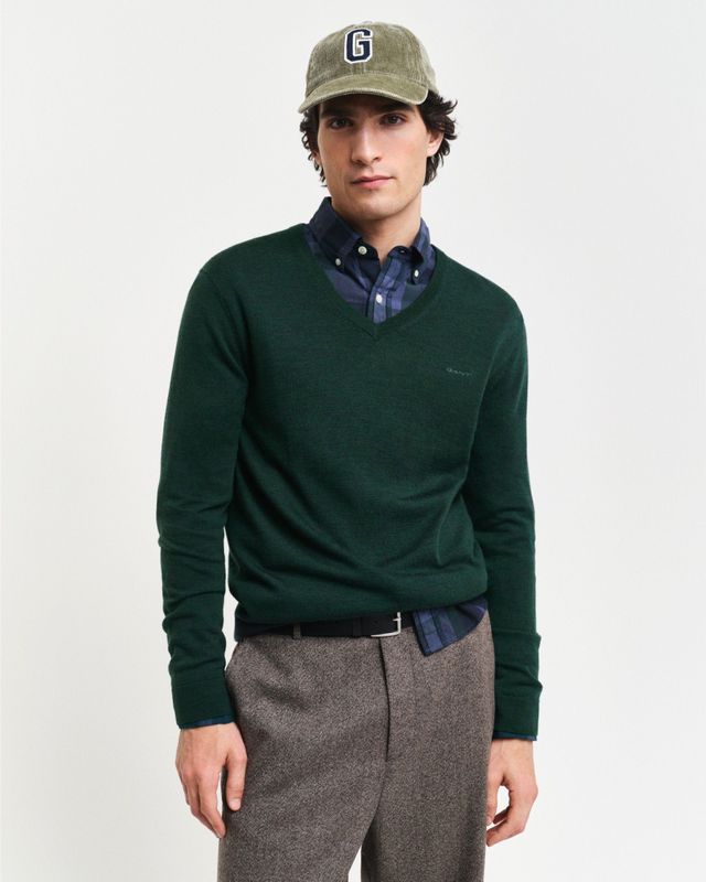 GANT - Casual Trui - Marineblauw - Wol