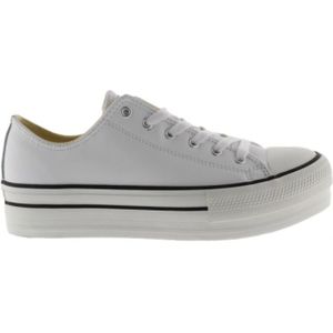 Victoria - Tribu - Sneakers - Blanco - Leer-effect - Dubbel Platform