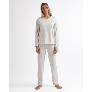 Admasvoor vrouwen. 62585-0-000104 ADM Edition pyjama lange mouwen grijs (M), Homewear, Katoen