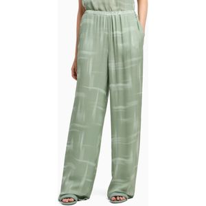 Armani Exchangevoor vrouwen. XW000572AF12051F7037 Broek met hoge taille en wijde pijpen groen (XL), Casual, Viscose