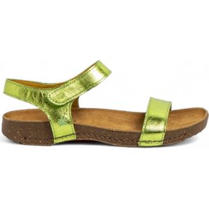 Artvoor vrouwen. 11119F1VN003_0G3 Sandalen 1119F I Breathe groen (40), Leer, Plat, Klittenband, Casual