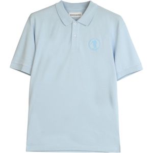 Bikkembergsvoor mannen. BMT0898 Blauwe polo met korte mouwen (M), Casual