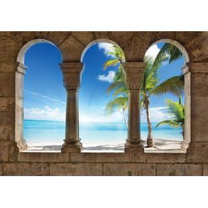 3D Fotobehang Uitzicht op Strand