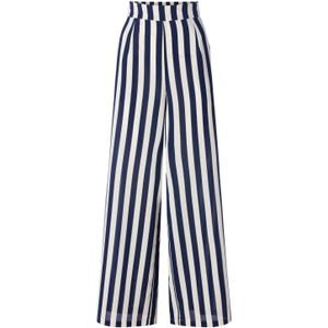 Pantalon dames - Banned Retro - Wit/Blauw - Maat 4XL