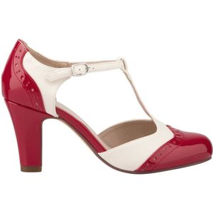 Pumps - Chelsea Crew - Rood/Creme - Maat 40