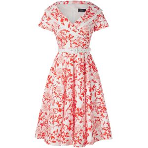 Swing jurk - Vintage Diva (Rood/Wit)