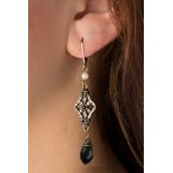 Oorbellen dames - Lovely - Zwart/Goud - Maat One size