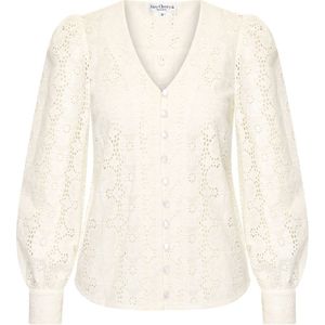 Blouse dames - Very Cherry - Wit - Maat XXL