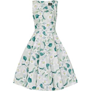 Swing jurk - Hearts & Roses - Groen/Multicolour - Maat L