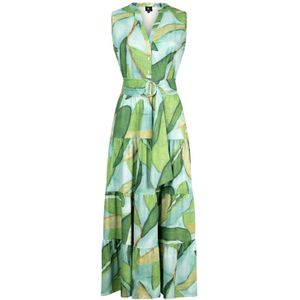 Maxi jurk - K-Design (Groen/Turquoise/Multicolour)