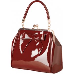Handtas - Banned Retro - Rood/Bordeauxrood/Goud - Maat One size