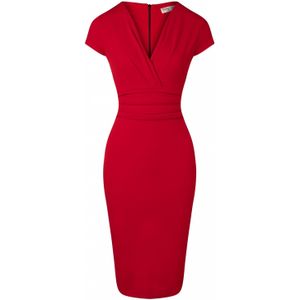 Effen jurk - Vintage Chic for Topvintage (Rood)