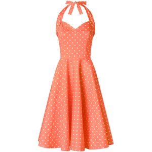 Swing jurk - Topvintage Boutique Collection (Wit/Oranje)