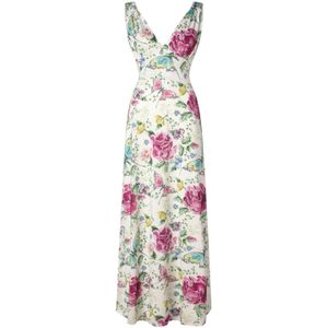 Maxi jurk - Vintage Chic for Topvintage (Wit/Multicolour)