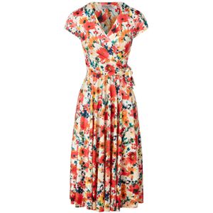 Swing jurk - Vintage Chic for Topvintage - Creme/Multicolour - Maat 8
