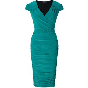 Effen jurk - Vintage Diva (Blauw/Groen/Turquoise)